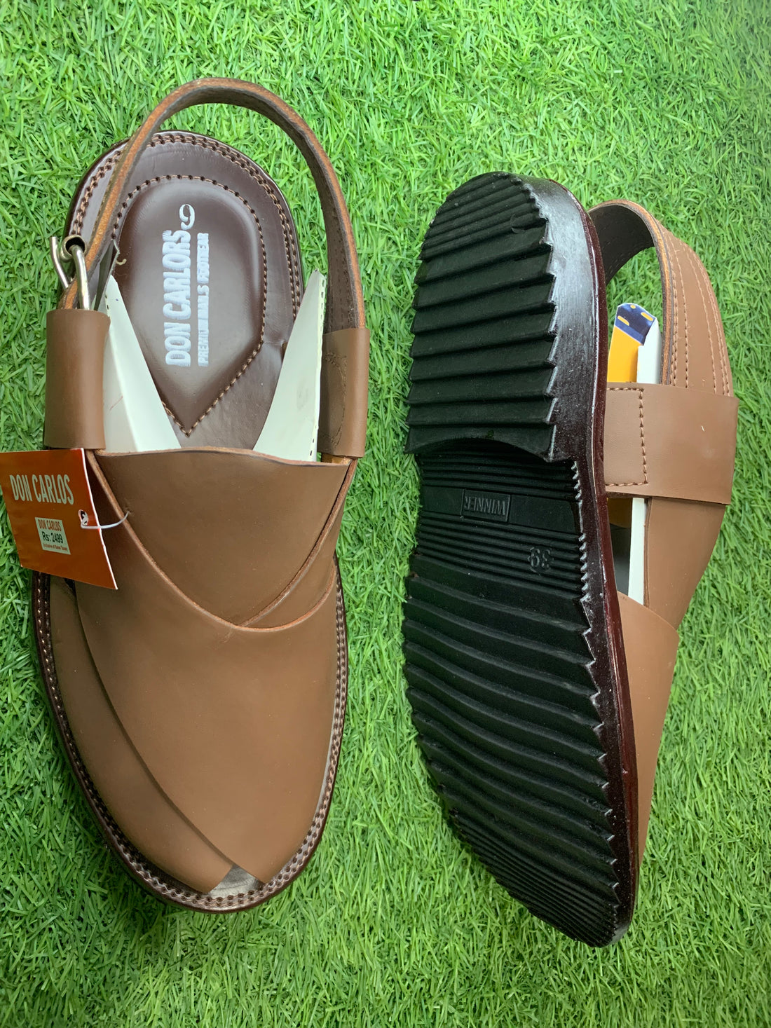 Desert Classic Leather Peshawari Sandals-Handmade Pure